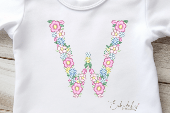 Review: Floral Letter W Machine Embroidery for Craft Fairs