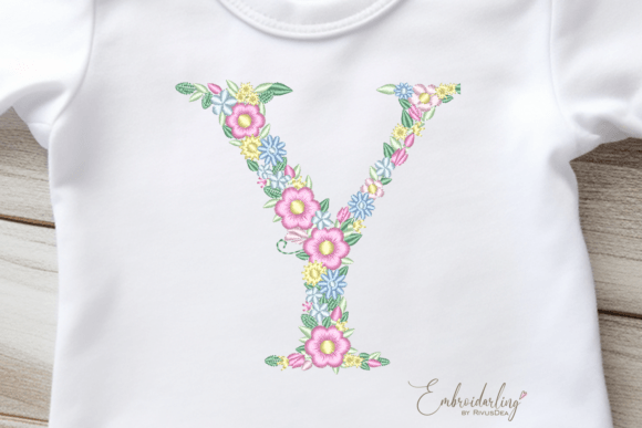 Review: Floral Letter Y Machine Embroidery for Brands