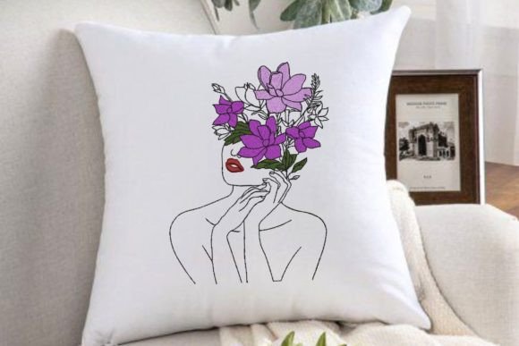 Review: Young Beautiful Woman with Flowers Design