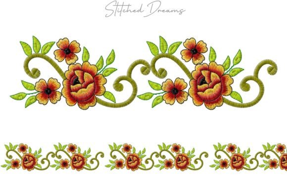 Reviewing Floral Borders Embroidery Design