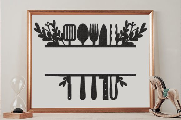 Reviewing Floral Kitchen Split Text Frame for Apparel