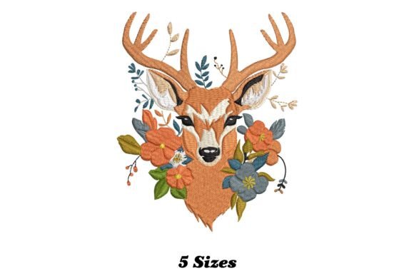 Reviewing the Floral Reindeer Head Embroidery Design