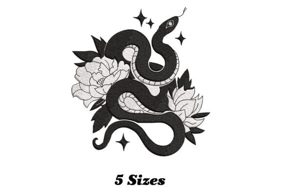 Reviewing the Floral Snake Silhouette Design